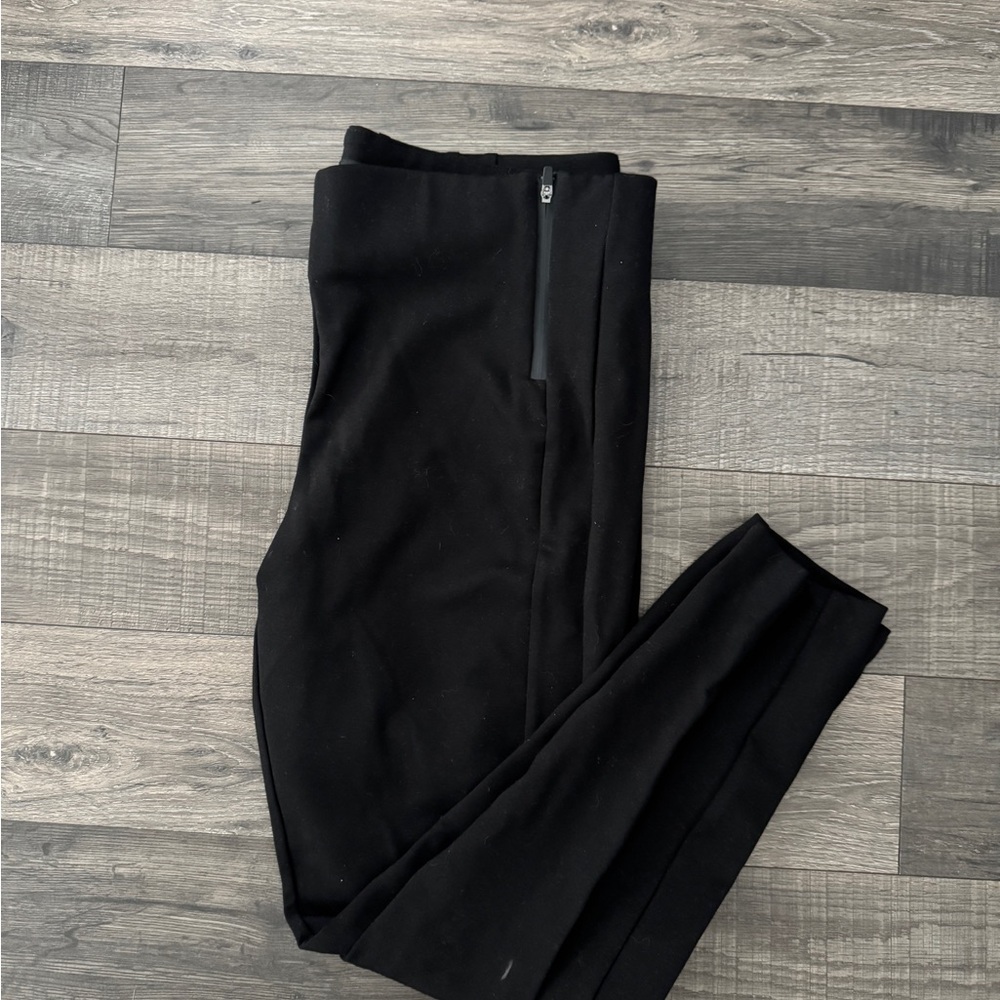 Zara Black Leggings with Tag Detail